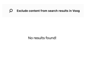 Exclude content from search results in Voog